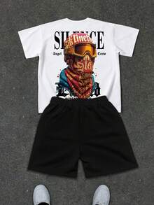 Manfinity EMRG Men's Street Portrait Retro Print T-Shirt Set - White - View 5