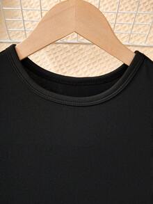 Sparklyn 2pcs Tween Girl Plain Crew Neck Sleeveless Top And Long Pants Set - Green - View 3