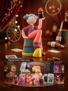 Hộp mù. Bộ tượng nhỏ chủ đề xiếc, đồ trang trí bàn theo phong cách vui nhộn, đồ sưu tầm trưng bày cửa sổ. Quà tặng sinh nhật, Giáng sinh, Halloween, Lễ Tạ ơn hoặc Năm mới. Không có bông nhồi - Hộp mù xu hướng - Xem 2