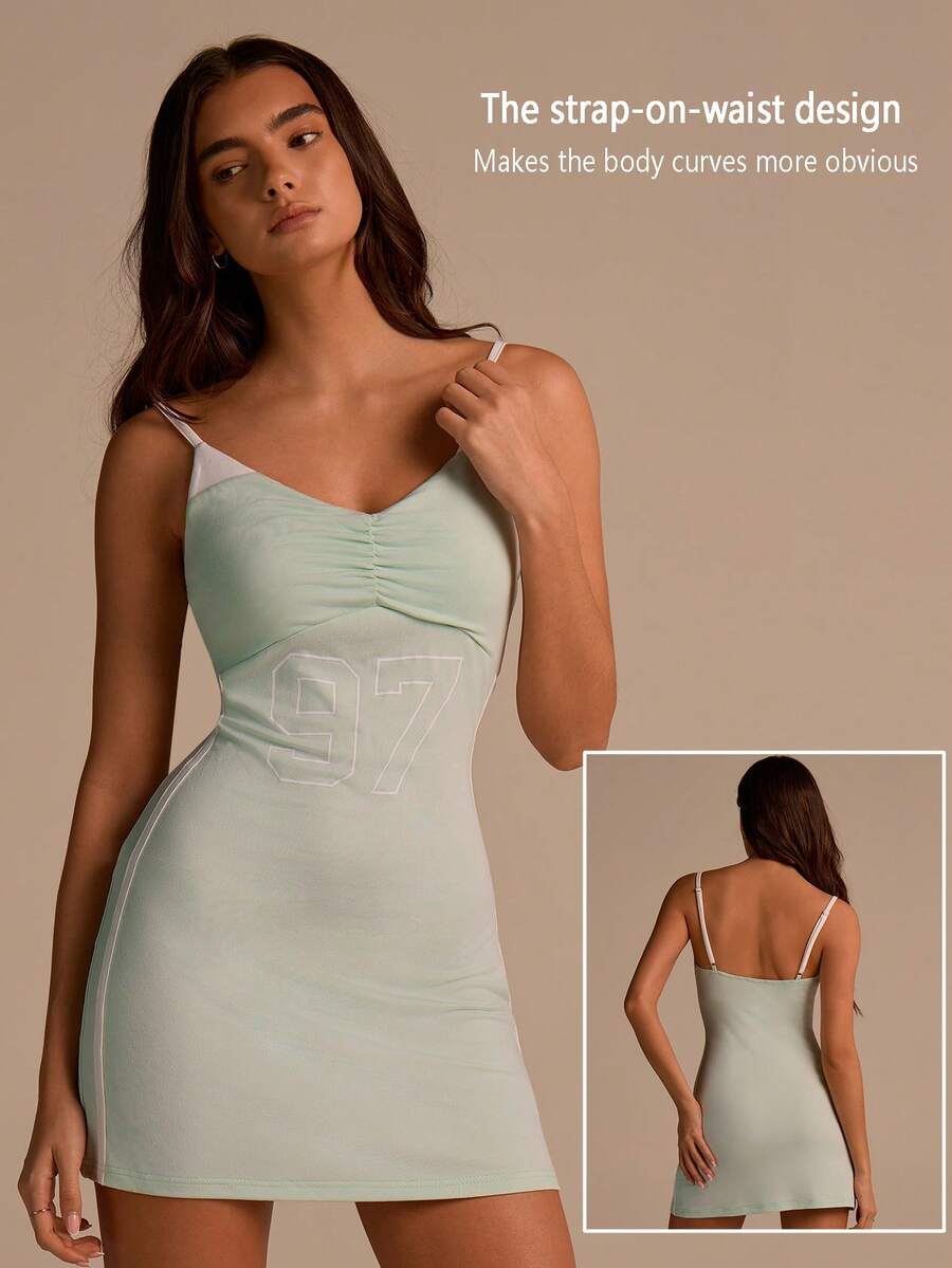 Fluxe Women's Casual Pleated Sleeveless Dress With Numeric Print,Summer Outfits,Summer Clothes,Spring Clothing,Spring Outfit Women,Party Outfit,Beach Outfits For Women,Beach Vacation Outfits For Women,Graduation Ceremony,Going Out Outfits,Birthday Outfits For Women,Vacation Outfits Women,Summer Holiday Outfits,Holiday Outfits,Casual Outfit For Women,Women's Sportswea,Workout Sets For Women,Green Dress - Green - View 1