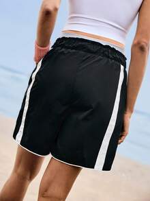 SHEIN Women's Woven Casual Bermuda Shorts - Black - View 3