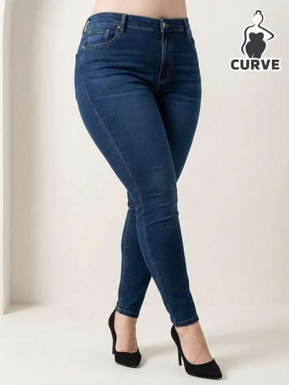 Pantalones pantalón mezclilla jeans mujer dama curvy plus size tallas extra básico vaquero femenino vaqueros skinny fit bolsas bolsillos cintura alta pierna ajustada ajustados ceñidos strech versátil primavera verano casual diario urbano y2k aesthetic escuela trabajo ancho decorado vintage únicos confort día noche salida calle concierto festival música EDC bahidora vive latino