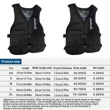 1PC Adult Life Jacket, Large Buoyancy, Adjustable Straps, Breathable & Quick-Drying, Exterior Material Is Chloroprene Rubber, Thickened And Anti-Collision, Suitable For Swimming, Diving, Motor Boating And Fishing, Beach Essentials, Beach Accessories - Black - View 5
