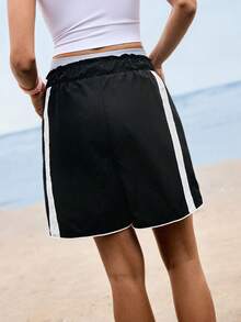 SHEIN Women's Woven Casual Bermuda Shorts - Black - View 2