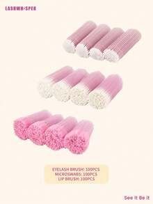 睫毛嫁接套装一次性微型棉签刷，含睫毛刷、唇刷、睫毛膏刷头，睫毛嫁接套装美妆棒套装（黑色）_ 美容及个人护理 - 彩色 - 查看 14