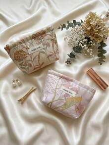 Jacquard Mini Zippered Pouch – Multi-Functional Organizer For Earphones, Lipsticks, Cards & Foldable Phone, Compact Bag Insert For Backpack & Handbag, Everyday Carry Essential - Multicolor - View 5