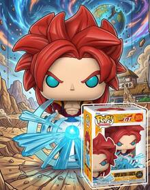 Funko Pop Animation Dragon Ball Super Super Saiyan 4 Gogeta Vinylfigur Samlarfigur Action Displaymodell Med Stativ - Multifärgad - Visa 3