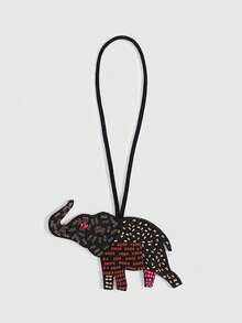 SHECARRY 1pc Stylish Handmade Beaded Elephant Pendant, Elephant Decorative Lanyard - Multicolor 3 - View 7