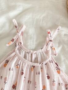 Cozy Pixies 女婴碎花印花柔软针织吊带连衣裙 - 彩色 - 查看 8