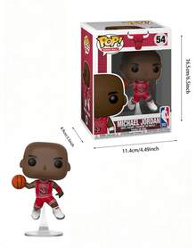 Funko Pop NBA 迈克尔·乔丹 #54 芝加哥公牛队乙烯基人偶，篮球收藏模型带展示架，体育迷礼物 - 彩色 - 查看 2