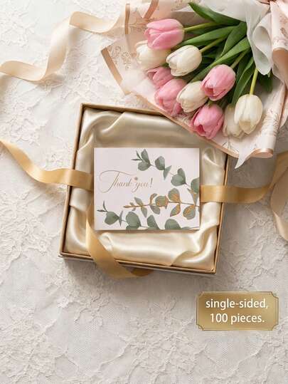 Cirelle 100 Pcs Thank You Cards – Single-Sided Greeting Cards For Weddings, Mother's Day & Parties, Bulk Pack For Invitations & Gift Giving