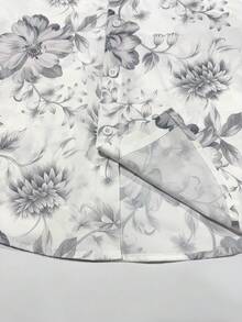 Manfinity Swimmode Men's Simple Print Short Sleeve Shirt And Shorts Set Men 2 Piece Set Vacation Men Beach Wear Set - Multicolor - View 5