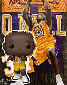 Funko Pop Basketball Los Angeles Lakers Shaq 2000 WCF Celebration #208 Vinyl Figure Collectible With Official Box Packaging For Display Collection - Multicolor - View 1