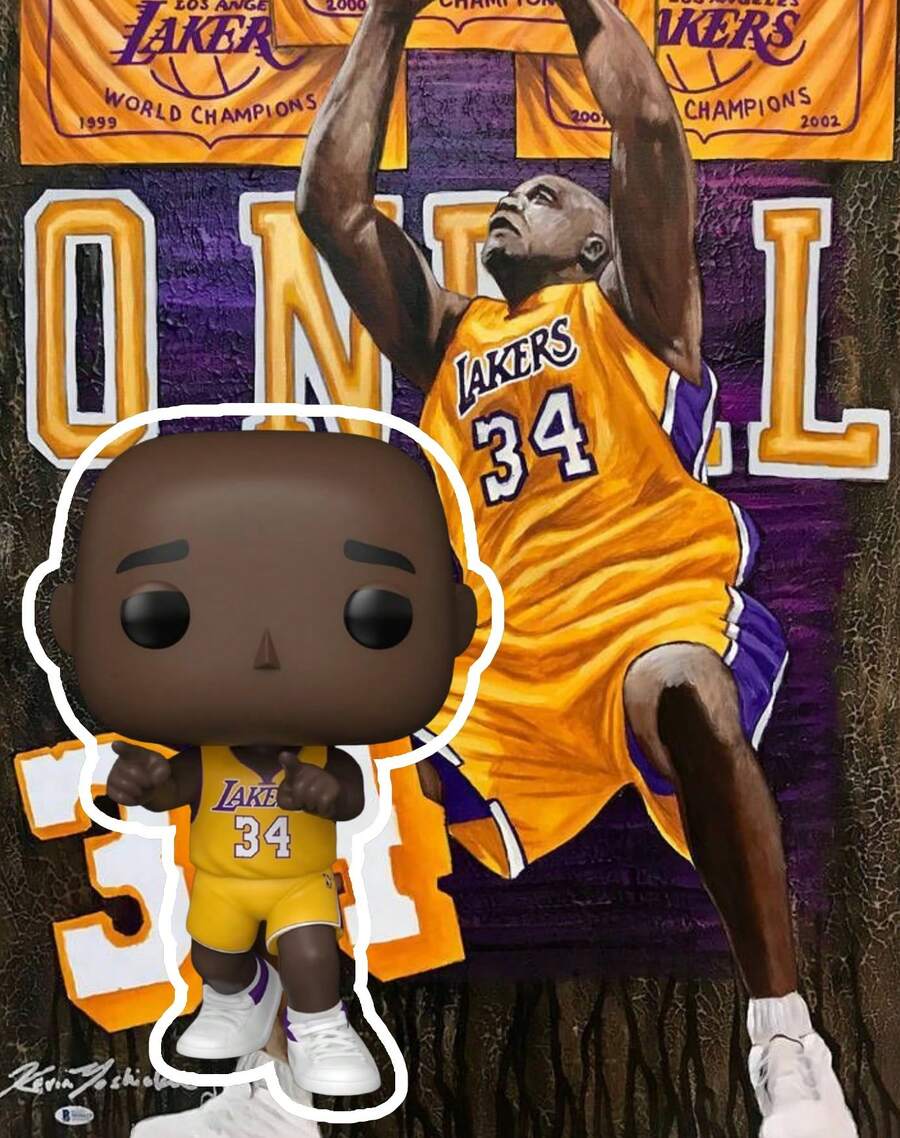 Funko Pop Basketball Los Angeles Lakers Shaq 2000 WCF Celebration #208 Vinyl Figure Collectible With Official Box Packaging For Display Collection - Multicolor - View 1