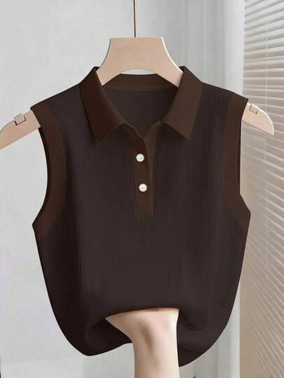 GlowEve CURVE Áo tank top dệt kim gân sọc cỡ lớn dành cho kỳ nghỉ hè