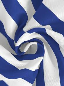 GlowEve Áo blazer không tay kẻ sọc dọc, cổ ve lật, cổ chữ V, thắt lưng khóa kim loại, hai túi giả, eo thắt, vạt xòe dành cho nữ. - Nhiều màu - Xem 4