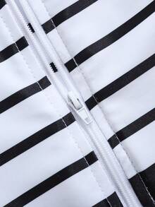 SHEIN Baby Boy Cute Penguin Pattern Raglan Sleeve Rash Guard & Swim Trunks Set,Kids - Multicolor - View 11