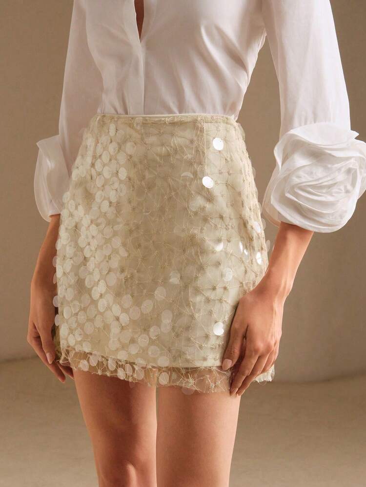 WOMEN'S FASHIONABLE SEQUIN MINI SKIRT