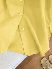 Airaco Women's Summer Casual Sleeveless Top And Shorts 2 Pieces Set - Light Yellow - View 4