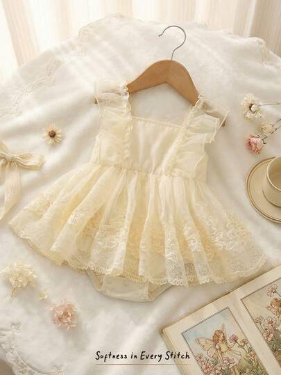 Cozy Pixies Baby Girl Floral Print Round Neck Sleeveless Romper