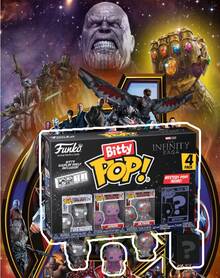 Funko Bitty Pop Marvel The Infinity Saga 4 Packs Mini Vinyl Figures With Stackable Display Shelf & Mystery Figure, War Machine Vision Ultron Collectible Set - Multicolor - View 3
