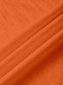 大码女式柠檬字母印花圆领短袖T恤 - 橘色 - 查看 3