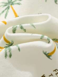 Cozy Pixies 两件套男婴植物花卉图案装饰口袋圆领短袖上衣和松紧腰裤套装 - 彩色 - 查看 4