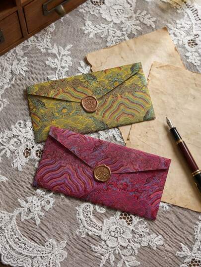 Cirelle 1 Set Vintage Envelope & Sealing Wax Stickers – Retro Series Kit, Multi-Purpose Stationery For Graduation, Valentine's Day, Holiday & Birthday Cards, Thoughtful Gift For Stationery Lovers