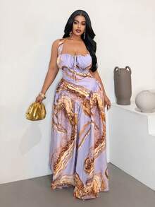 Maweii 大码无袖休闲度假时尚印花性感连衣裙 - 彩色 - 查看 5