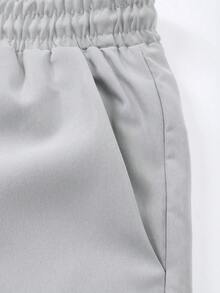 Manfinity Swimmode Men's Simple Print Short Sleeve Shirt And Shorts Set Men 2 Piece Set Vacation Men Beach Wear Set - Multicolor - View 7