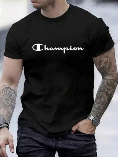 Camiseta hombre cuello redondo y manga corta. Estilo casual con estampados modernos y cómodos. Para hombres y mujeres, estilo pareja, pareja, camiseta de manga corta con estampado de moda