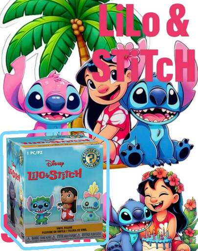 Funko Lilo & Stitch Blind Box Mystery Mini Vinyl Figure, Random 1pc Assorted Character Collectible, Cute Desk Shelf Decor Display