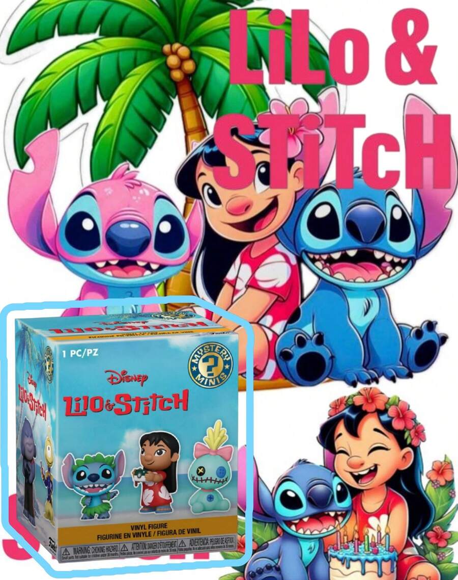 Funko 星际宝贝盲盒神秘迷你乙烯基人偶,随机1个不同角色收藏品,可爱桌面置物架装饰摆件 - 彩色 - 查看 1
