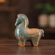 Cirelle 1 chú ngựa gốm sứ trang trí bàn trà – Vật trang trí trà truyền thống, điểm nhấn trang trí nhà theo phong cách Zen cho phòng khách và lối vào, tượng nhỏ thủ công dành cho người yêu trà. - Nhiều màu - Xem 16