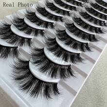 HBZGTLAD 10 Pairs Crisscross Extra Long Lashes, Natural-Looking False Eyelashes, Large Tiered Box, 3D Faux Mink Lashes, Eyelash Extension - Black - View 15