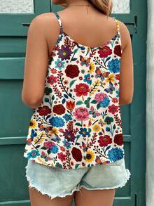 EMERY ROSE Bộ đồ đôi và áo tank top cỡ lớn thanh lịch, tối giản, mang phong cách cổ điển, họa tiết hoa nhí, thích hợp cho Ngày của Mẹ, phù hợp cho kỳ nghỉ hè ở bãi biển. - Nhiều màu - Xem 3