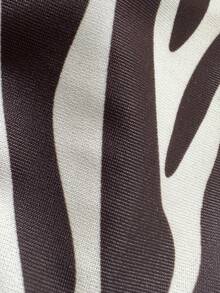 Swim Vcay 2026 Spring/Summer Brown Spaghetti Strap Halter Striped Triangle Cup Side High Cut Lace-Up Bikini Two Pieces Swimsuit For Women, Vacation - Multicolor - View 3