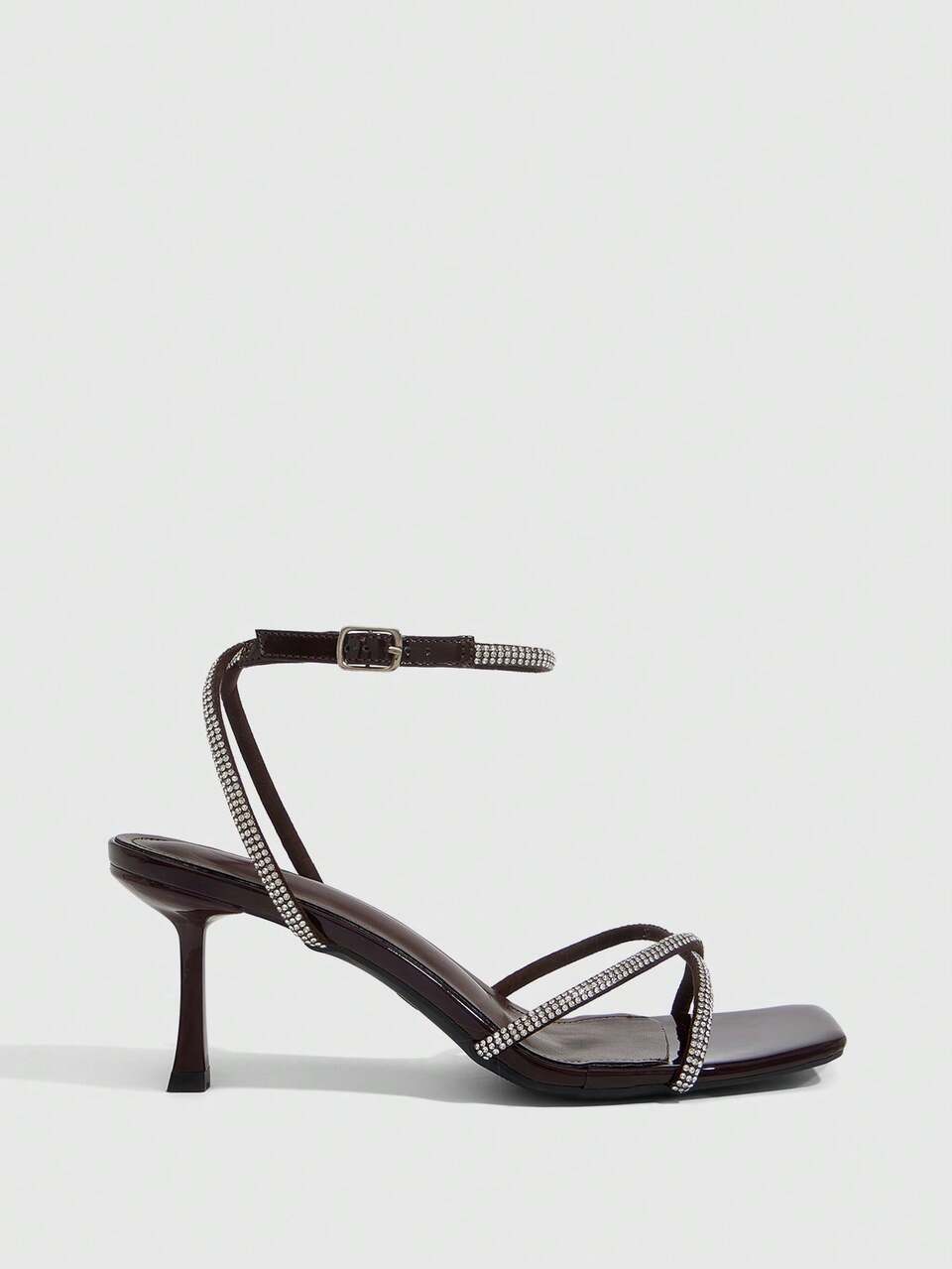 CUCCOO SZL Sexy New Summer Gold Criss-Cross Strap Fashionable Charming Sexy Women's High Heel Sandals, Slim Strap Square Toe Stiletto Heels Open Toe Sandals Summer Shoes