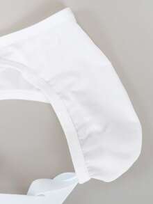 男士纯色臀窗性感三角裤 - 白色 - 查看 7