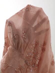 Vesra Women's New Fashion Sequin Embroidered Sleeveless Blouse - Pink - View 7