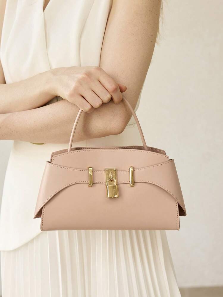 IRONMONGERY PU LEATHER TOP HANDLE BAG