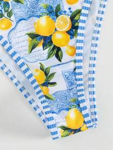 Swim Vcay Bộ 2 món bikini in họa tiết ngẫu nhiên, dây đeo điều chỉnh được, kiểu dáng gợi cảm và thanh lịch, thích hợp cho bãi biển và tiệc bể bơi. - Nhiều màu - Xem 3