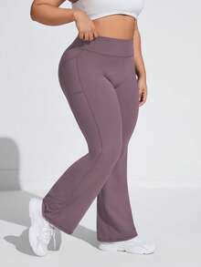 Rhythm Era Quần legging thể thao nữ cỡ lớn, màu trơn, có túi, kiểu dáng thường ngày, đa năng. - Bold Plum - Xem 6