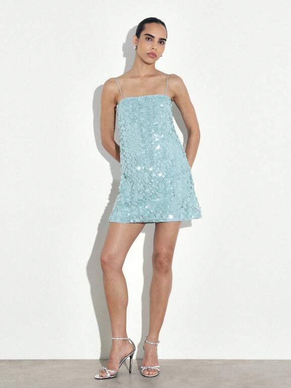 missguided sequin mini dress MISSGUIDED Sleeveless Bodycon Sequin Sparkly Mini DressMISSGUIDED