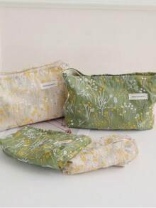 1 Stück beige bestickter Clutch Beutel, tragbar und hochwertig, ideal für Schule, Make-up Tasche, modisch und lässig mit großer Kapazität, tragbarer Reißverschluss Make-up Tasche, Reise- und Urlaubsutensilien Kosmetiktasche für Binden, kabelgebundene Kopfhörer, Ohrhörer, Kopfhörer, Ladegerät, Lippenstifte, Kosmetika, Pflegeprodukte und Schönheitsartikel, Heimdekoration, für Mütter, Frauen - Verschiedenfarbig - Übersicht 14