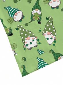 PopScrub 女士V领印花休闲工作服上衣 - 綠色 - 查看 4