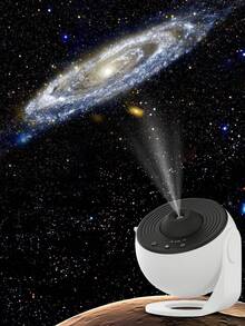 1PC Galaxy Globe Projector Light 13 Slides HD Focusable Starry Sky Lamp Bedroom Atmosphere Night Light For Room Decor Astronomy Gift - White - View 6