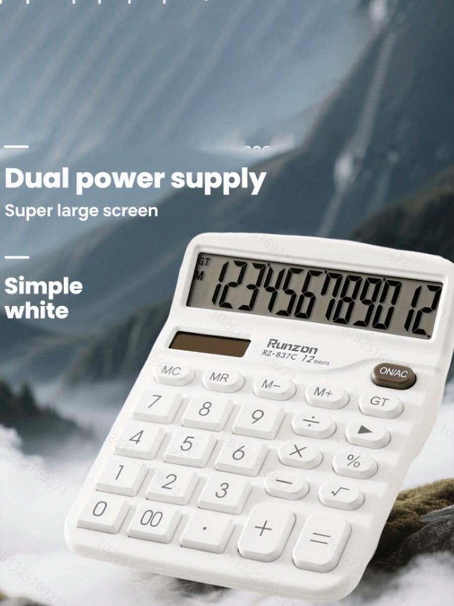 One Office Desk Calculator Suitable For Office And Finance Work, Featuring A Fashionable Design, Compact And Practical, Portable Office Supplies - Single Piece - View 1