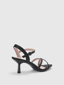 CUCCOO BIZCHIC Women's Buckle Design Fashionable Elegant High Heel Sandals - Black - View 3