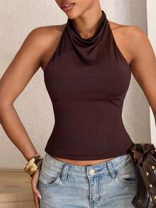 Slaydiva Áo kiểu trễ vai gợi cảm, thanh lịch cho kỳ nghỉ hè, thích hợp cho mùa hè. - Màu Đỏ Sâu - Xem 6